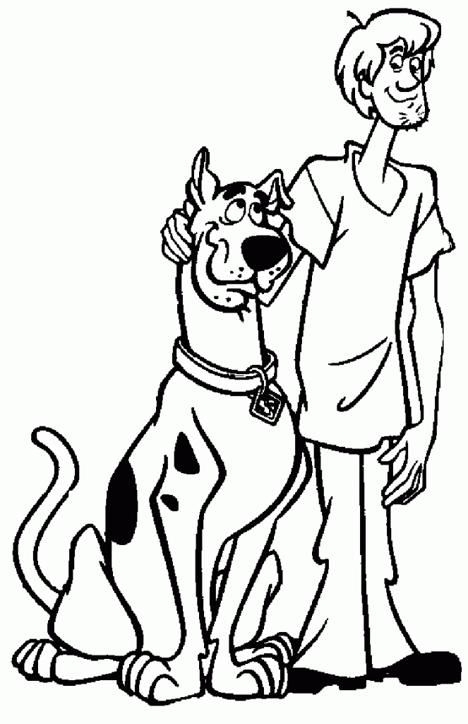Plansa de colorat cu Scooby Doo 8 26